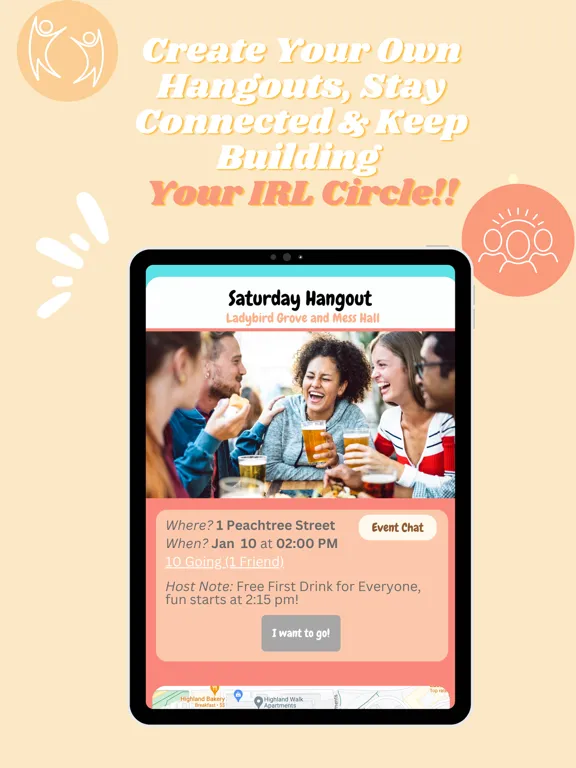 Kickback - Hangout & Connect iPad  Screenshots