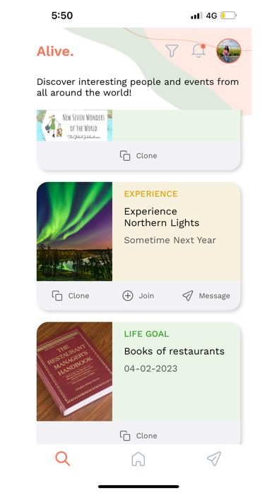 Alive-Shared Bucket List Ekran Görüntüleri