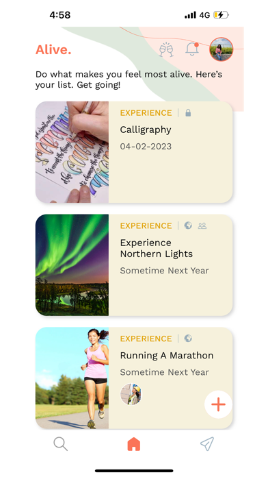 Alive-Shared Bucket List Ekran Görüntüleri