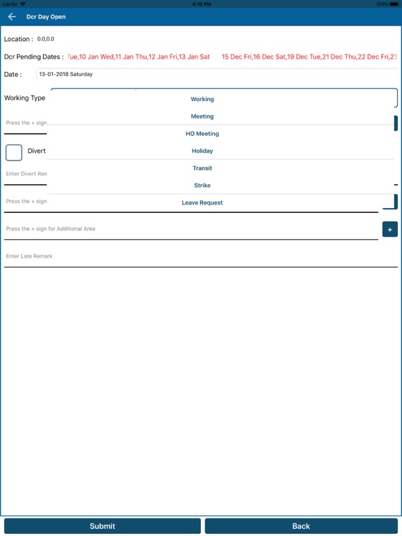 CBO Mobile Reporting iPad  Ekran Görüntüleri