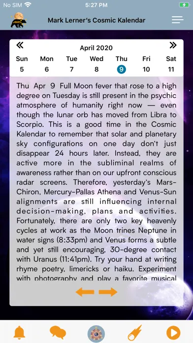 Capturas de pantalla de Astrology Cosmic Kalendar
