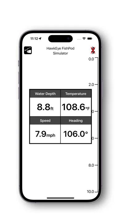 ภาพหน้าจอของ HawkEye® FishPod® SONAR