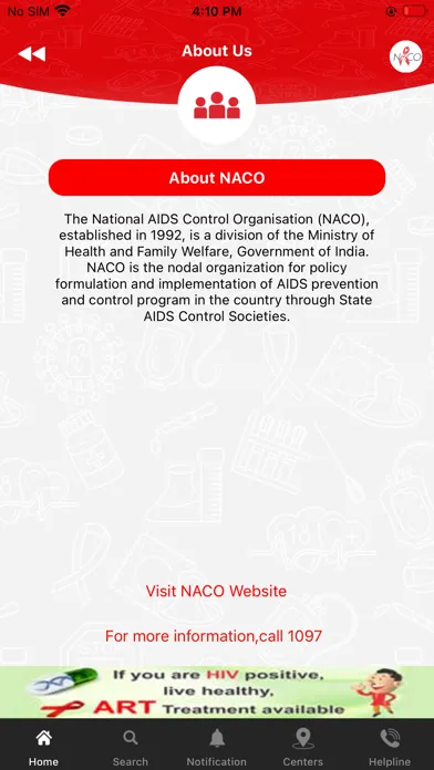 NACO AIDS APP स्क्रीनशॉट