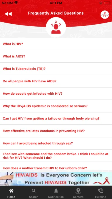 NACO AIDS APP स्क्रीनशॉट