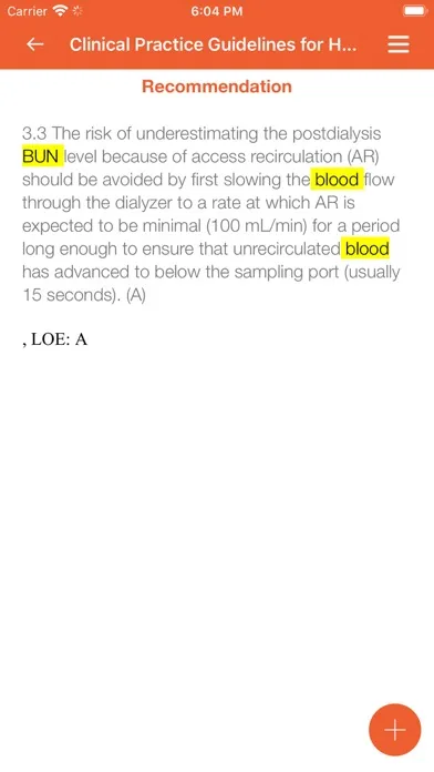 NKF KDOQI Screenshots