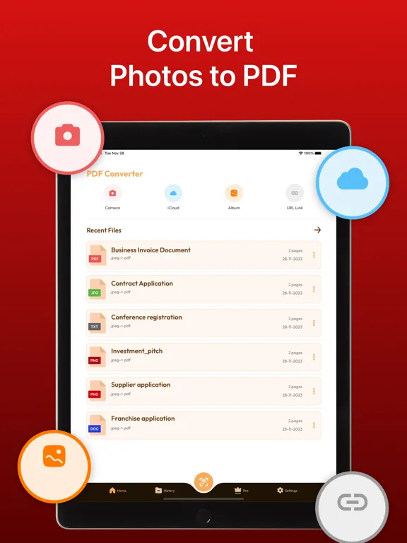 PDF Converter . Convert to PDF iPad  Screenshots