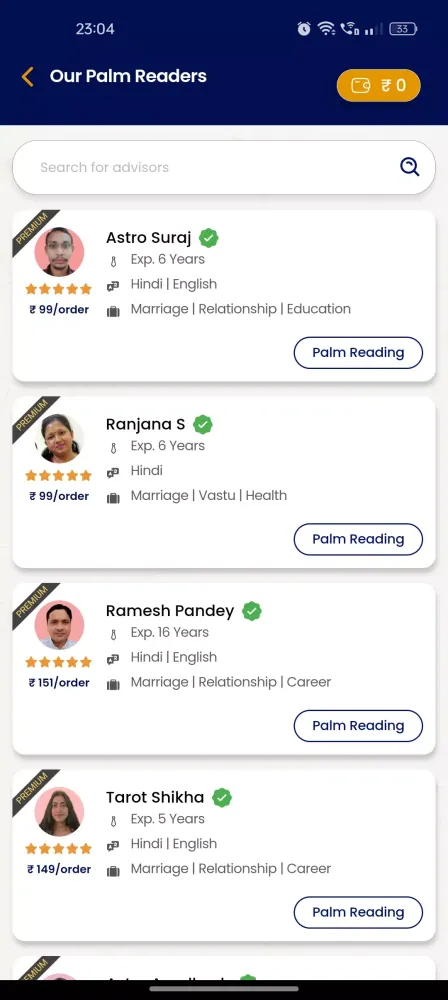 PalmReaders - Online Astrology स्क्रीनशॉट