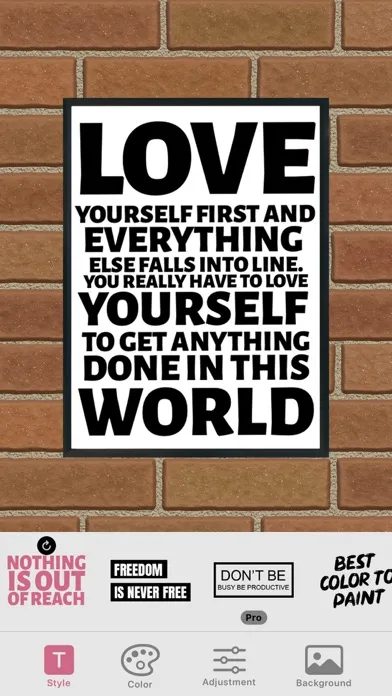 Capturas de tela do Text Art- Quote & Poster Maker
