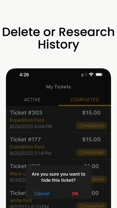 Screenshot di Valet Tracker