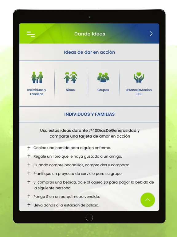 Tangkapan layar Vida Generosa iPad 