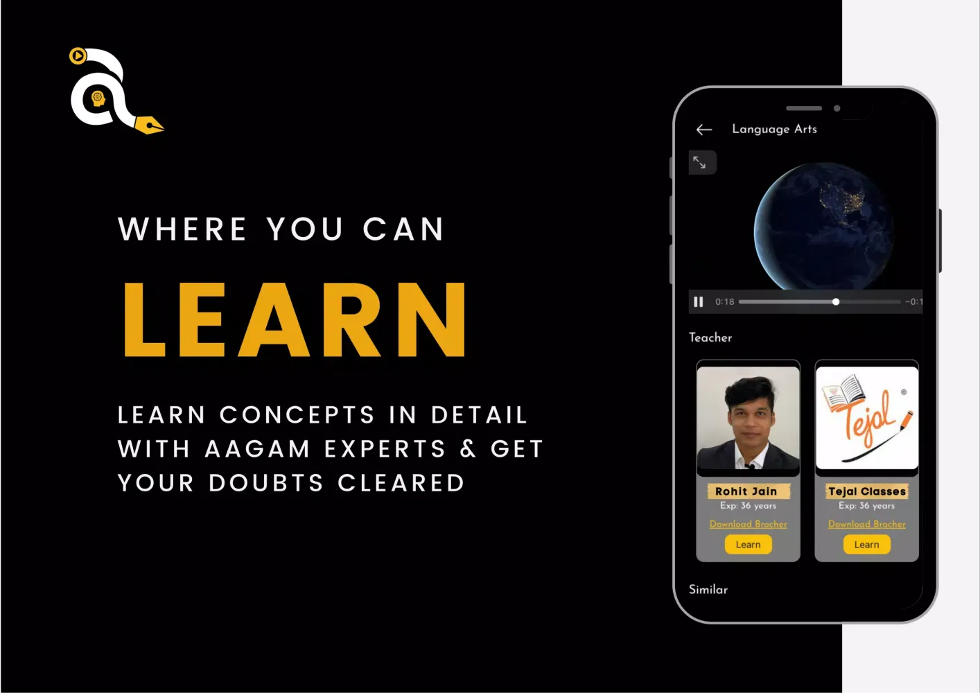 Aagam - Watch, Learn, Apply Screenshots