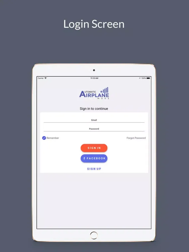 Capturas de tela do Automatic Airplane Mode iPad 