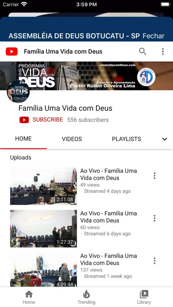 Tangkapan layar Assembléia de Deus Botucatu