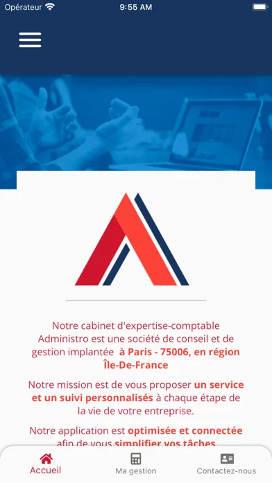 Captures d'écran de Administro - Comptable à Paris