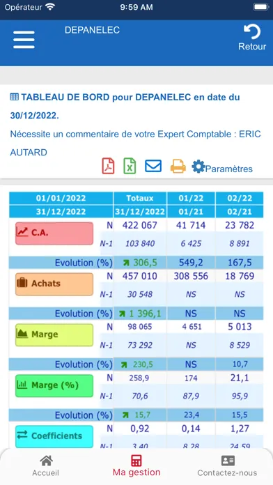 Captures d'écran de Administro - Comptable à Paris