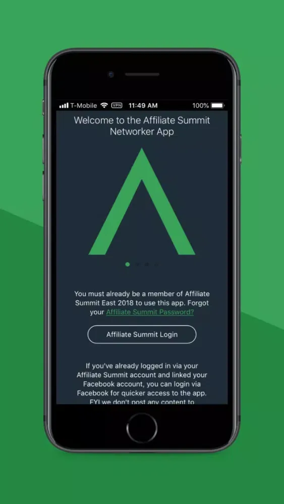 Capturas de pantalla de Affiliate Summit Networker
