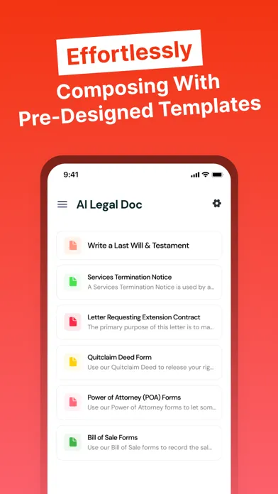 AI Legal Documents Generator স্ক্রিনশট