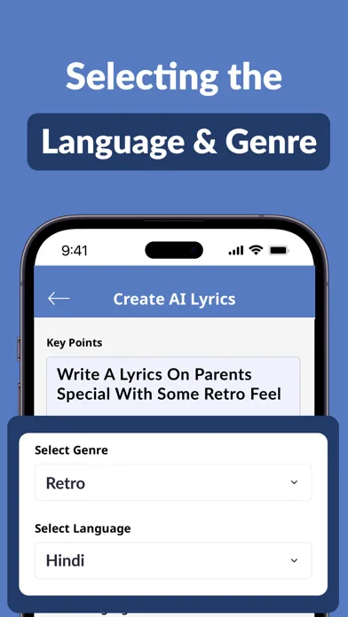 Скриншоты AI Lyrics Generator, Writer