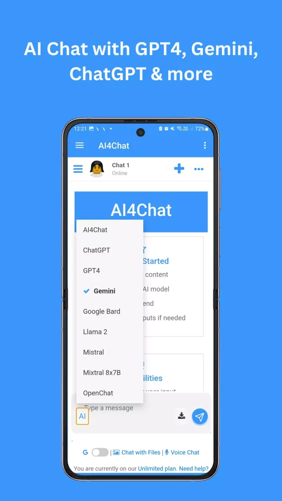 AI4Chat Screenshots