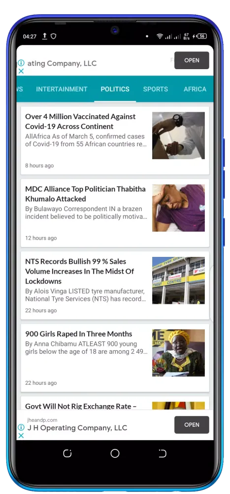 Capturas de pantalla de ZIMBABWE NEWS - Breaking News,
