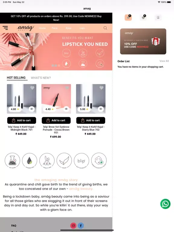 Amag Beauty iPad  Ekran Görüntüleri