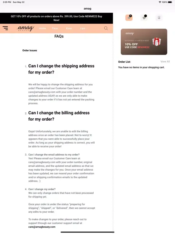 Amag Beauty iPad  Ekran Görüntüleri