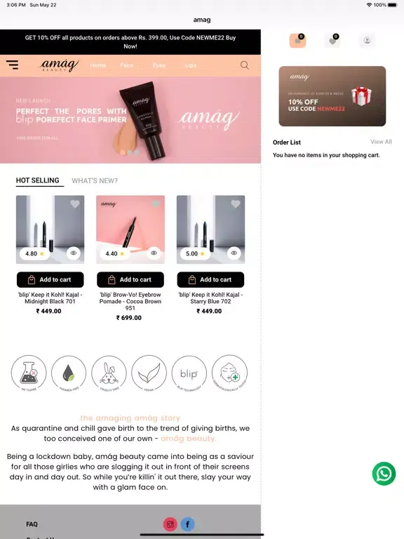 Amag Beauty iPad  Ekran Görüntüleri