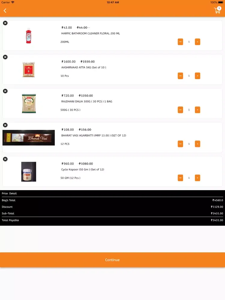 صور Anand Mart-Grocery App iPad 