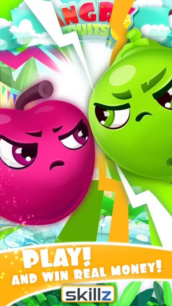 Angry Fruits 1 VS 1 Puzzle : Real Money Gaming应用截图