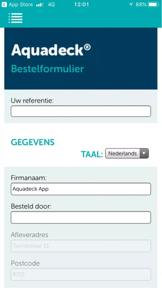 صور Aquadeck Order Tool