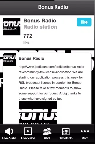 Bonus Radio Screenshots