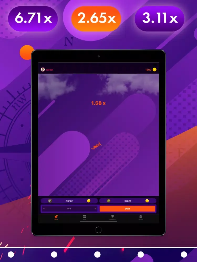 Aviator game - Go Higher iPad  Screenshots