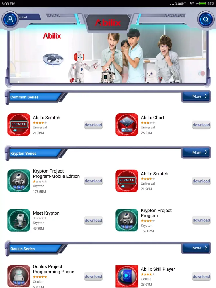 Tangkapan layar Abilix Apps HD