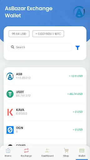 Tangkapan layar ASBAZAR Bitcoin Marketplace & 