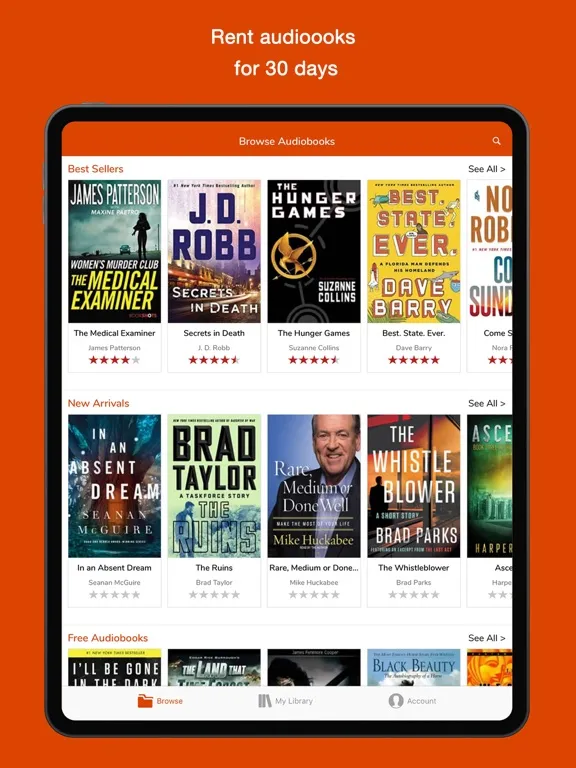 Audiobook Lender Audio Books iPad  Ekran Görüntüleri