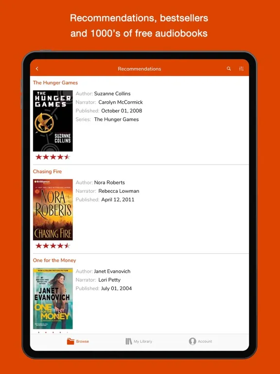 Audiobook Lender Audio Books iPad  Ekran Görüntüleri