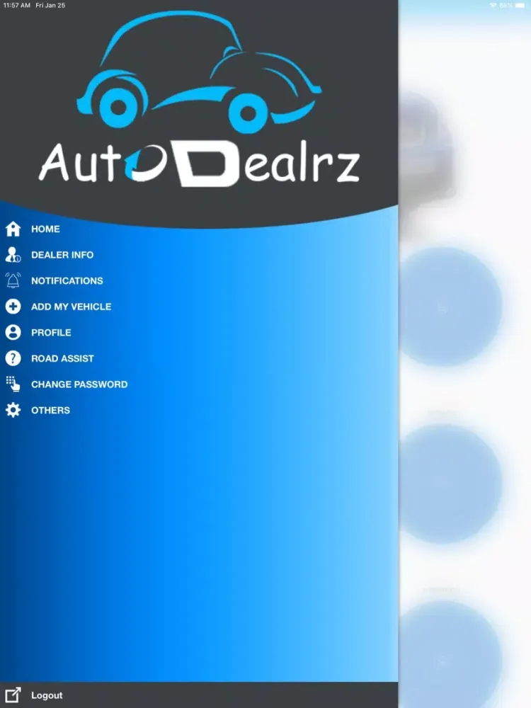 Ảnh chụp màn hình của Autodealrz Mobile App iPad 