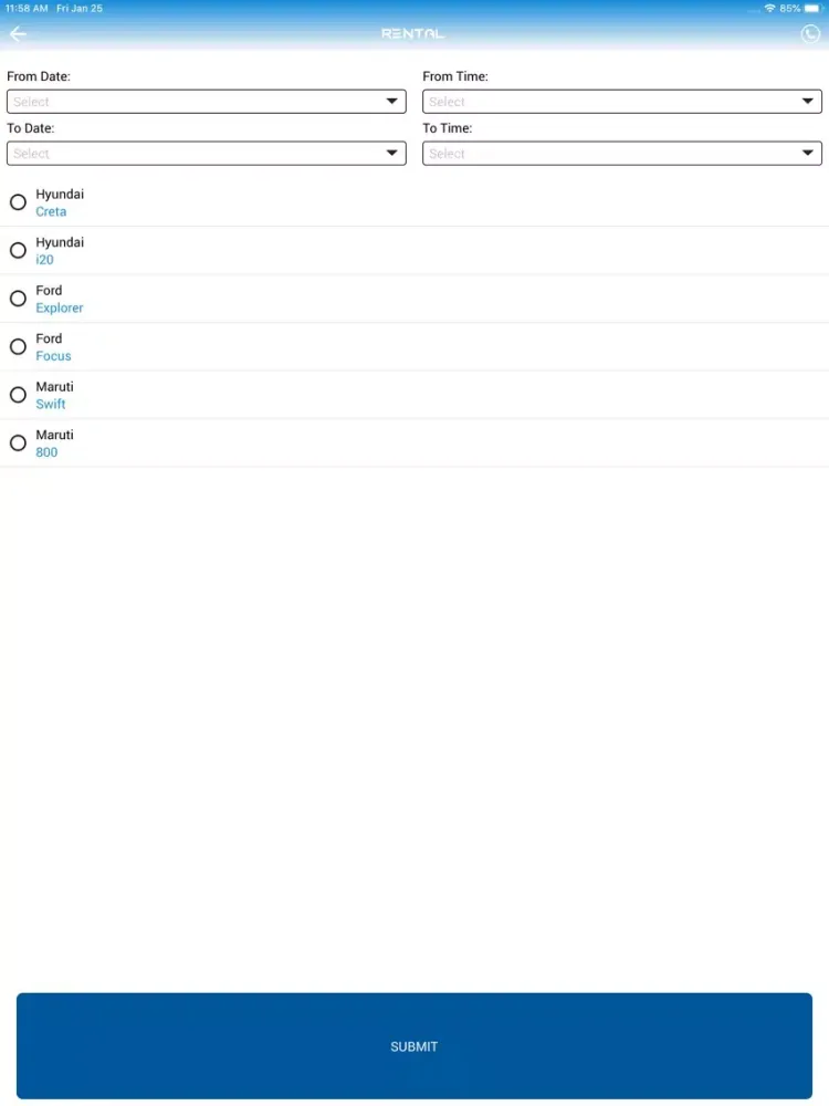 Ảnh chụp màn hình của Autodealrz Mobile App iPad 