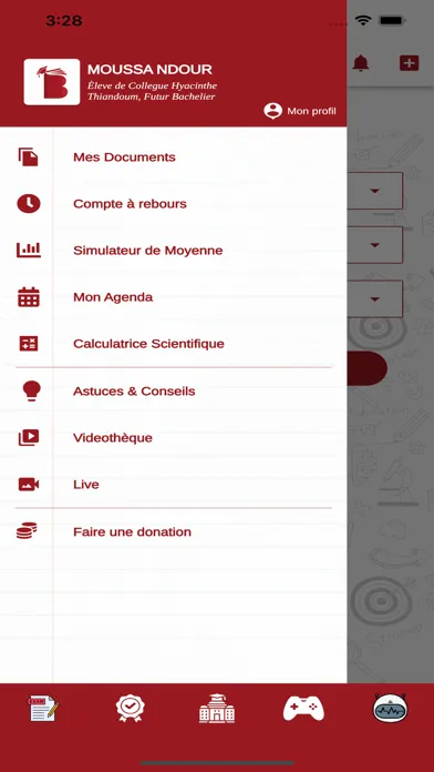 Capturas de tela do Bac en Poche Senegal