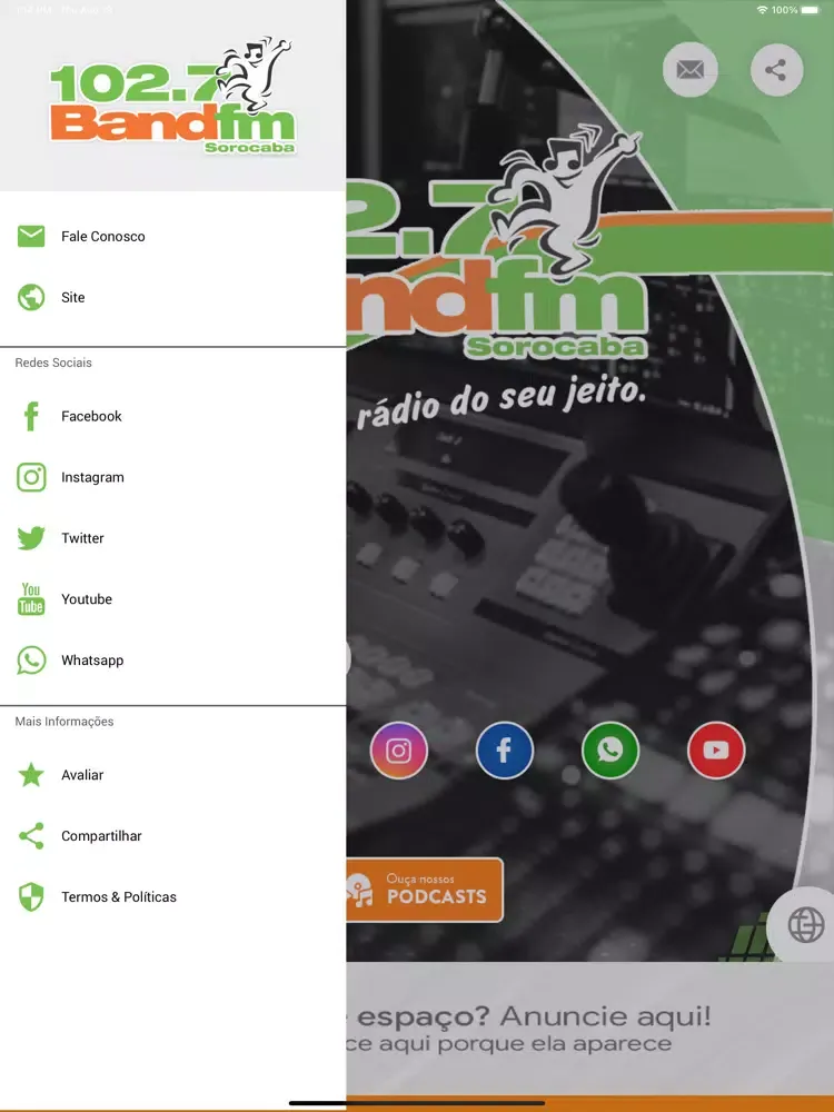 Band FM 102,7 Sorocaba iPad  Screenshots