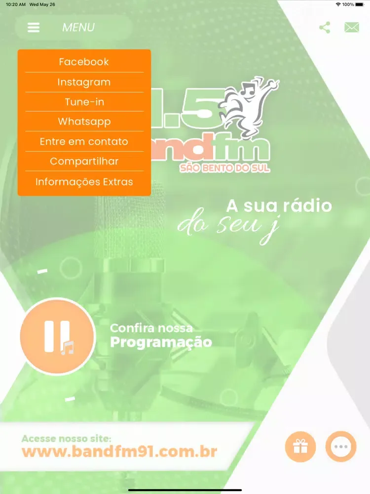 Band FM 91.5 São Bento do Sul iPad  スクリーンショット