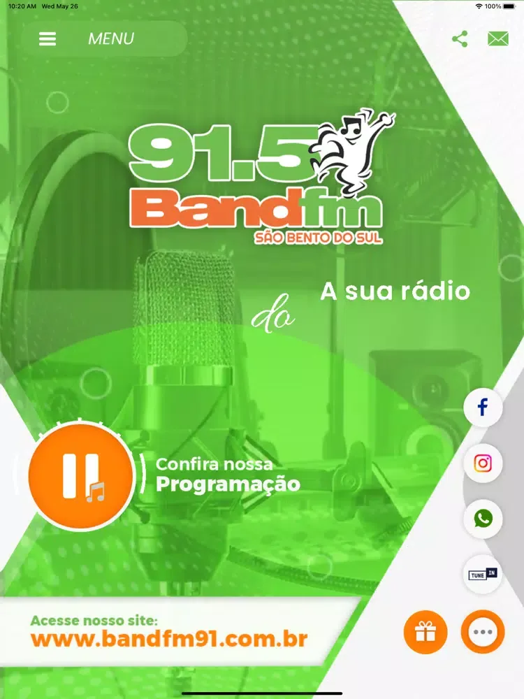 Band FM 91.5 São Bento do Sul iPad  スクリーンショット