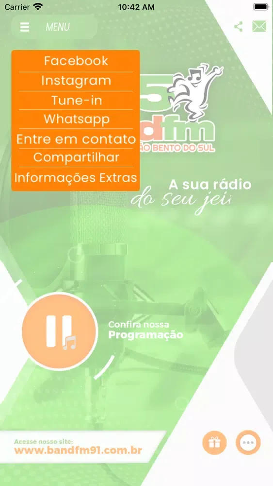 Band FM 91.5 São Bento do Sul スクリーンショット