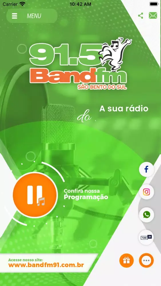 Band FM 91.5 São Bento do Sul スクリーンショット