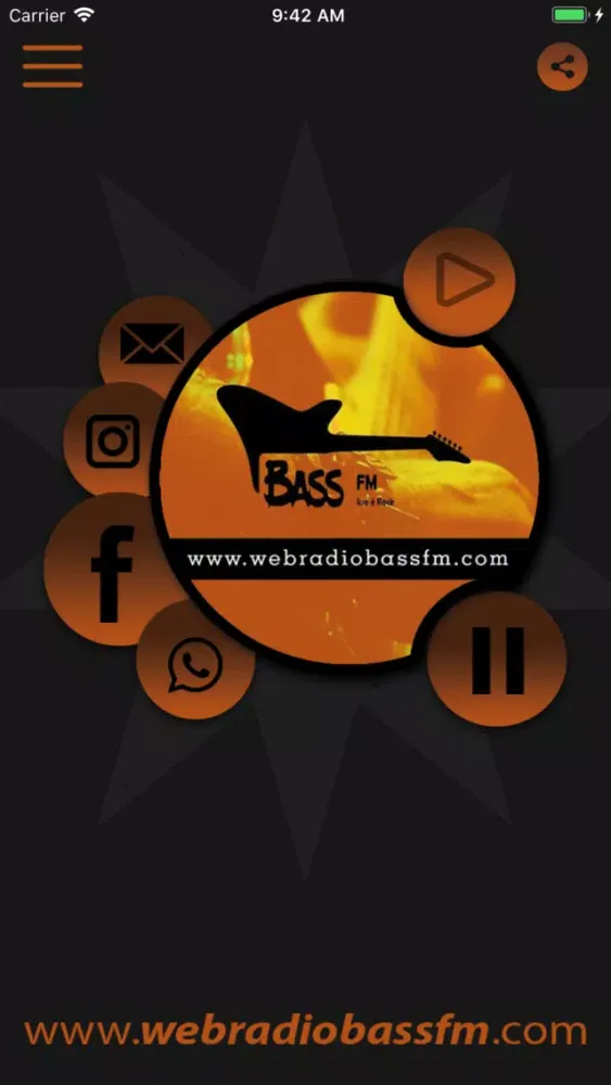 Tangkapan layar Web Rádio Bass FM