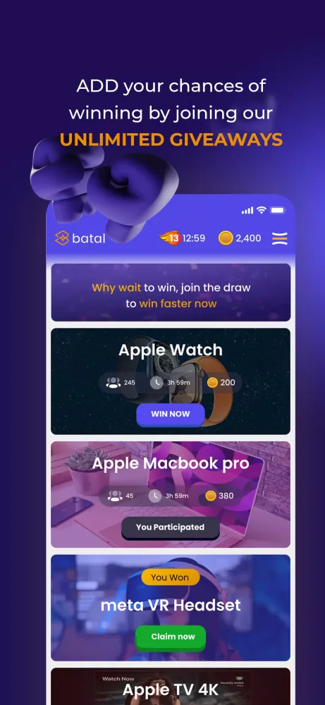 تصاویر Batalapp: Play, Compete & Win