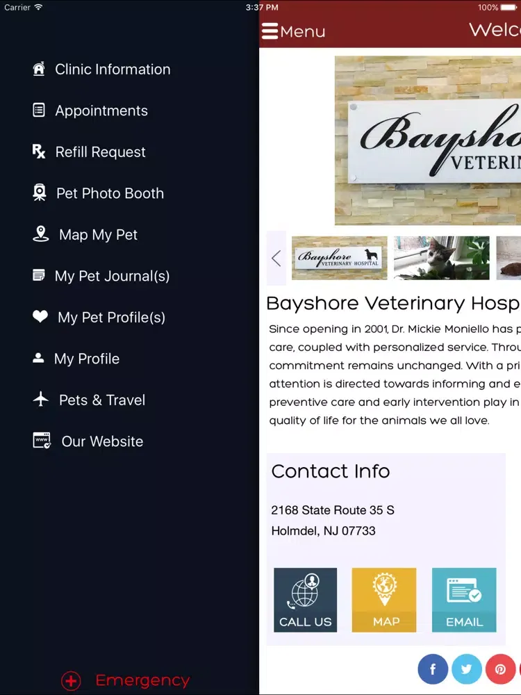 Скриншоты Bayshore Veterinary Hospital iPad 