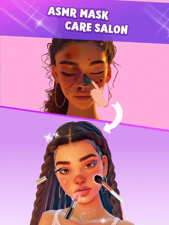 Capturas de tela do ASMR Makeup Fun: Makeover Game iPad 
