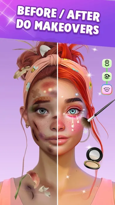 Capturas de tela do ASMR Makeup Fun: Makeover Game