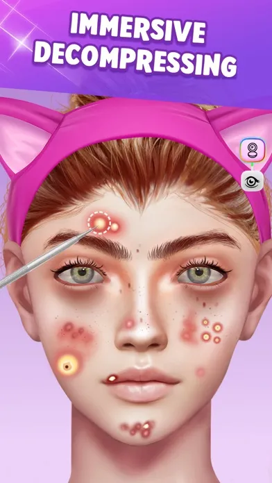 Capturas de tela do ASMR Makeup Fun: Makeover Game